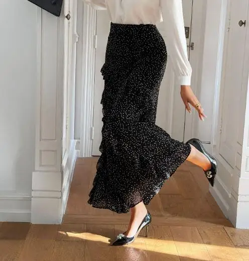 

Elegant High-End Lace Long Skirt Autumn/Winter Women's Wear Half-Body Hip Bag Fashionable Ladies' Clothing