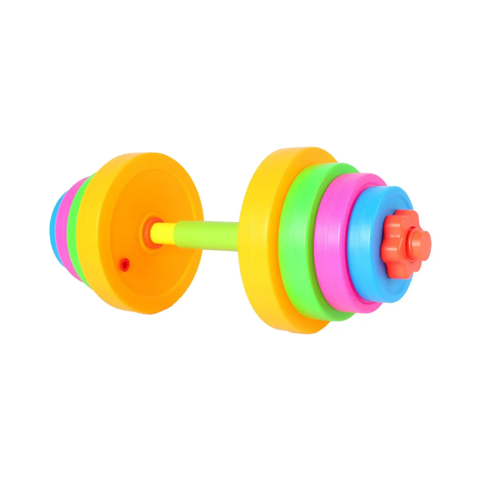Kids Weightlifting Powerlifting Toy Barbell Dumbbells Set Adjustable Water Sand Fillable Exercise Equipment for Boys Girls Age