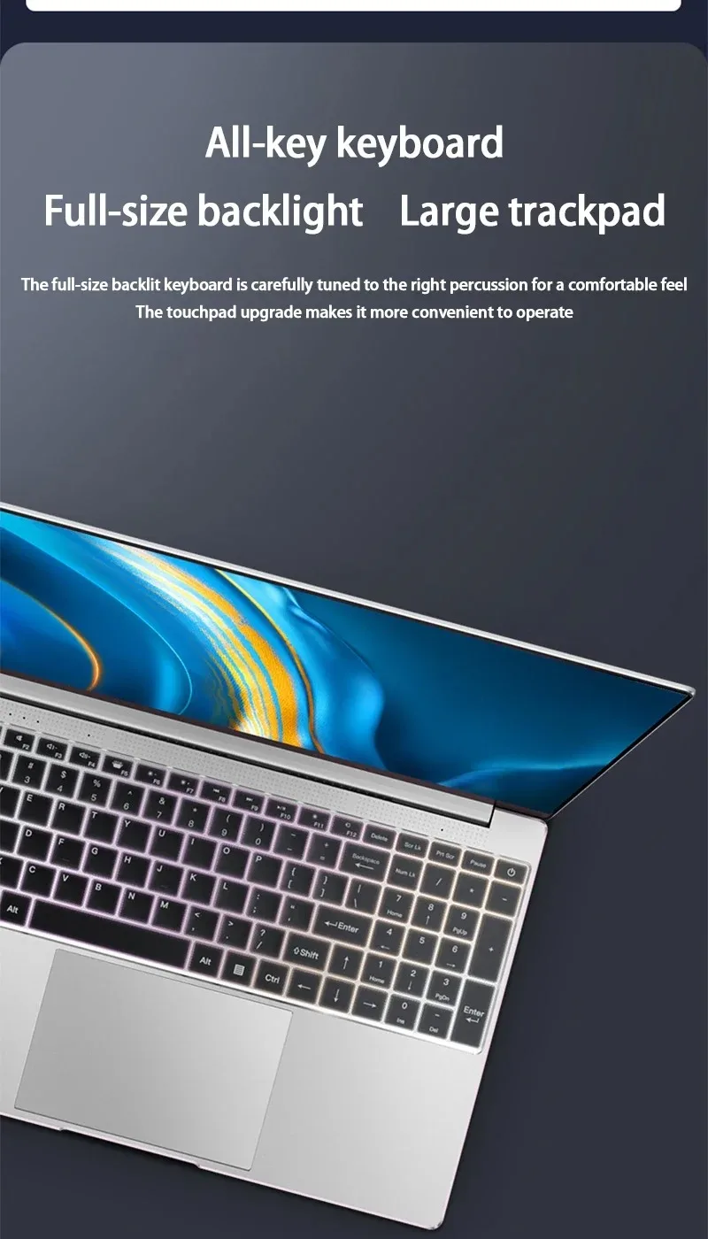 2026 Silver Laptop 15.6-inch Gaming Computer Intel i9-9900 IPS HD Video 16 GB/32GB ddr3 1024GB/2048GB ssd M.2 Windows 11 Notebo