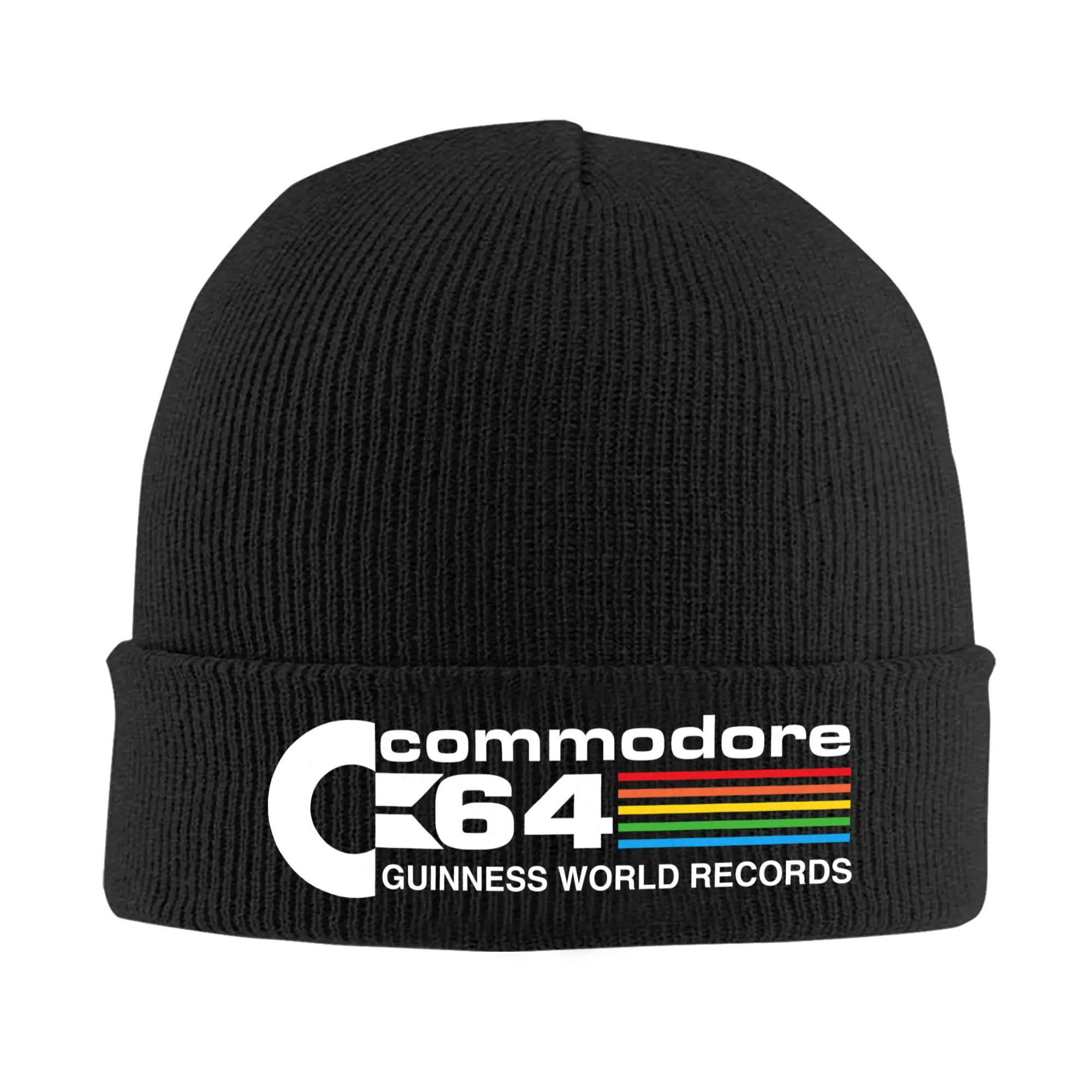 Custom Commodore C64 Game Bonnet Hat Cool Knitted Hat Men Women Unisex Computer Geek Winter Warm Skullies Beanies Caps