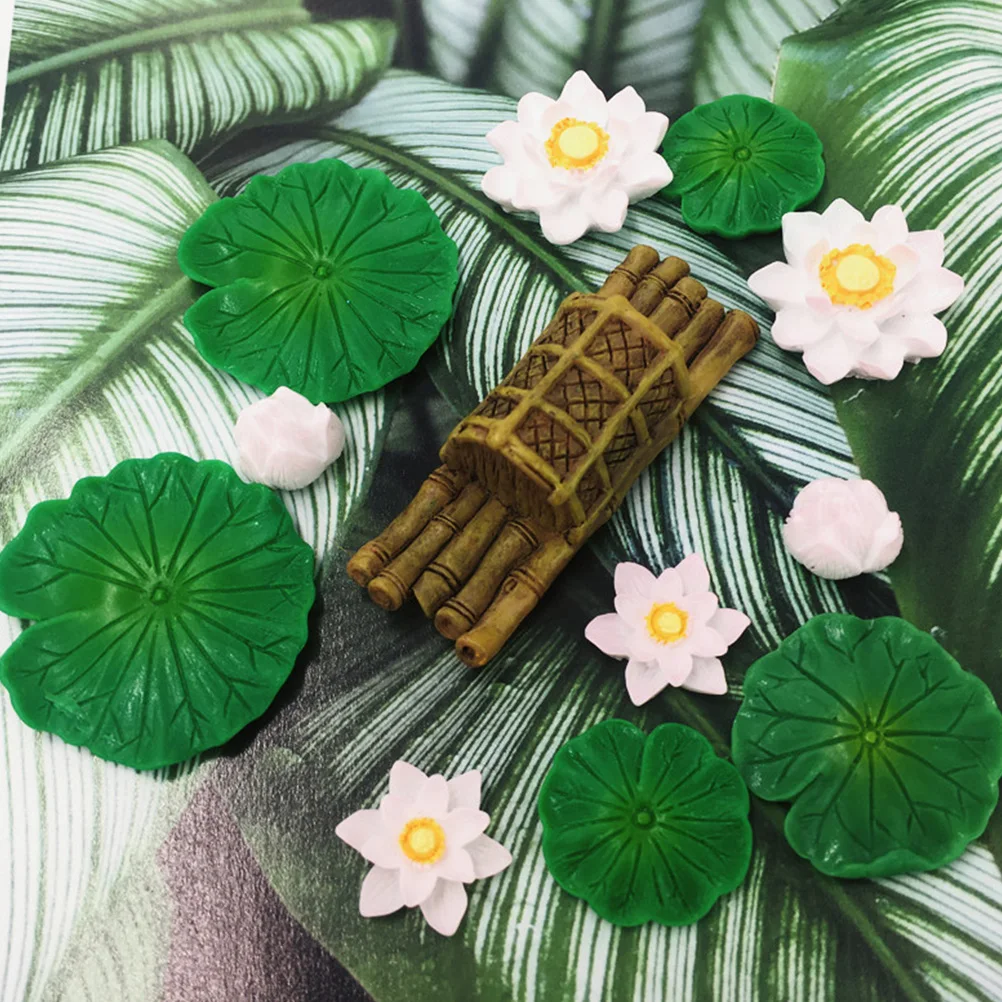 

1Set Ocean Small Fish Lotus Ornament Artificial Floating Decor for Aquarium Tank Landscape Habitat Simulation Raft Accessory