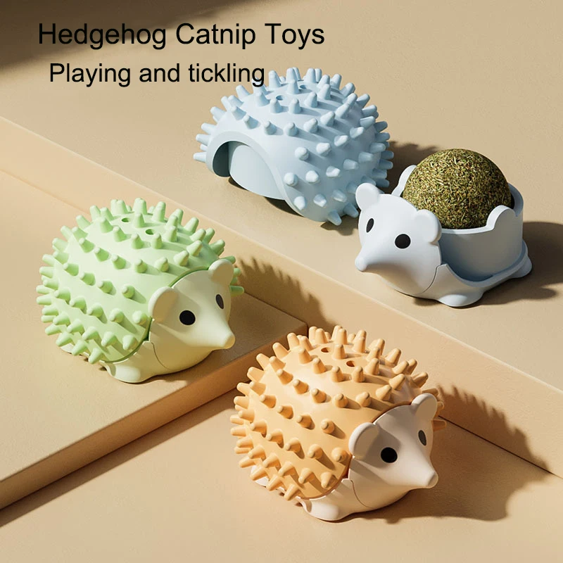 

New Creative Cat Toy Natural Catnip Hedgehog Itching Teeth Grinding Cleaning Catnip Ball Pet Toy Supplier