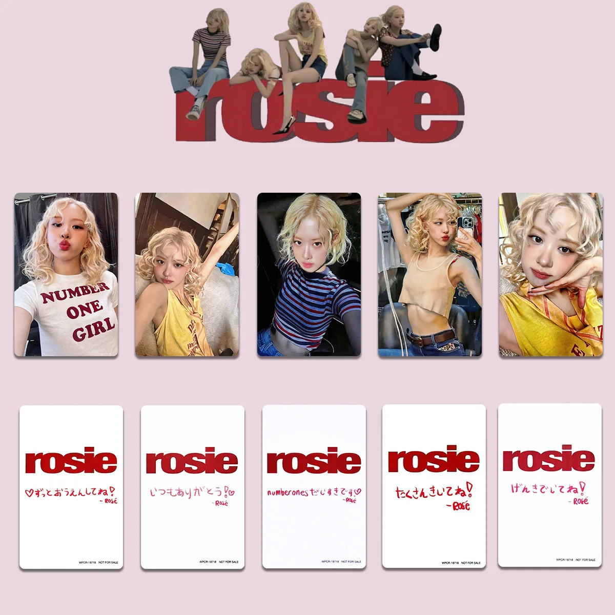 Kpop Idols ROSE Solo Album ROSIE Photocard Double Sides Printing Special Card Korean Style LOMO Card Fans Collection Gift