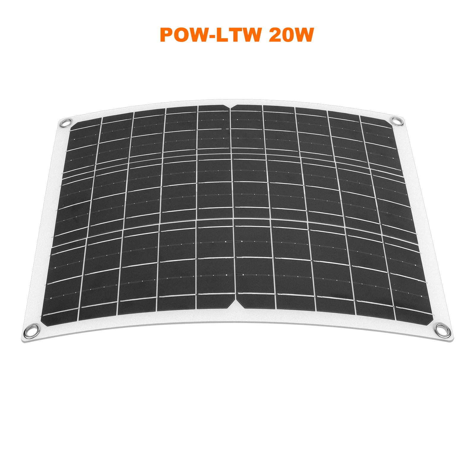 PowMr Solar Panels 6W 20W 12V Flexible Portable Solar Cell Solar Plate Kit for RV Car Home Camping Outdoor Battery Solar System