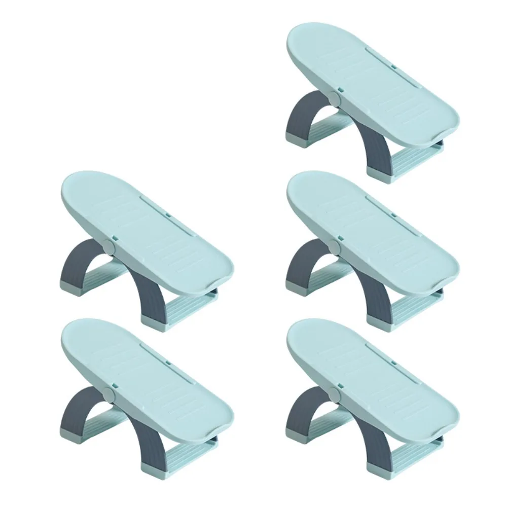 Space Saving Shoe Slot Organizer Non-Slip Texture Secure Buckle Adjustable Shoe Rack PP Adjustable Double Layer Shoe Organizer