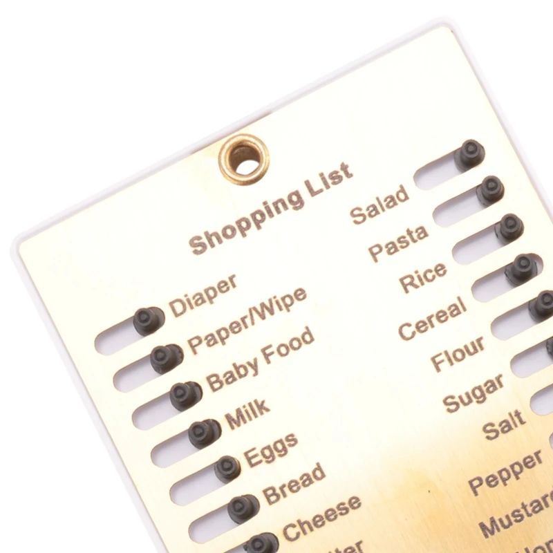 1 PCS Metal Grocery List Reusable Shopping List Marker System Shopping List Memory Reminder Board