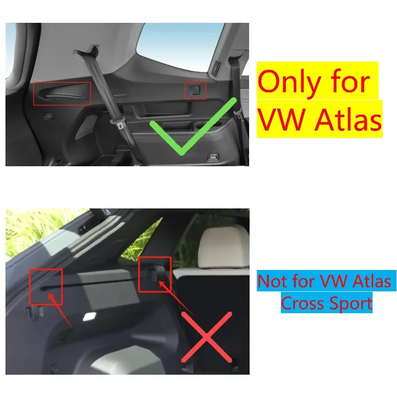 For Volkswagen VW Teramont Atlas 2017-2022 Retractable Cargo Cover Trunk Privacy Shield Sun Visor