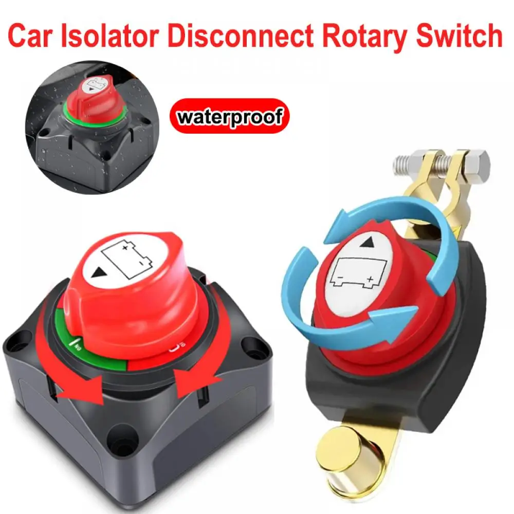 Autobatterie-Trennschalter 275 A, 2 Positionen, Ein/Aus, 12 V–48 V, Stromisolator, Abschaltung, Abschaltung für Auto, Auto, Wohnmobil, Boot, LKW, Fahrzeug – Detail 1