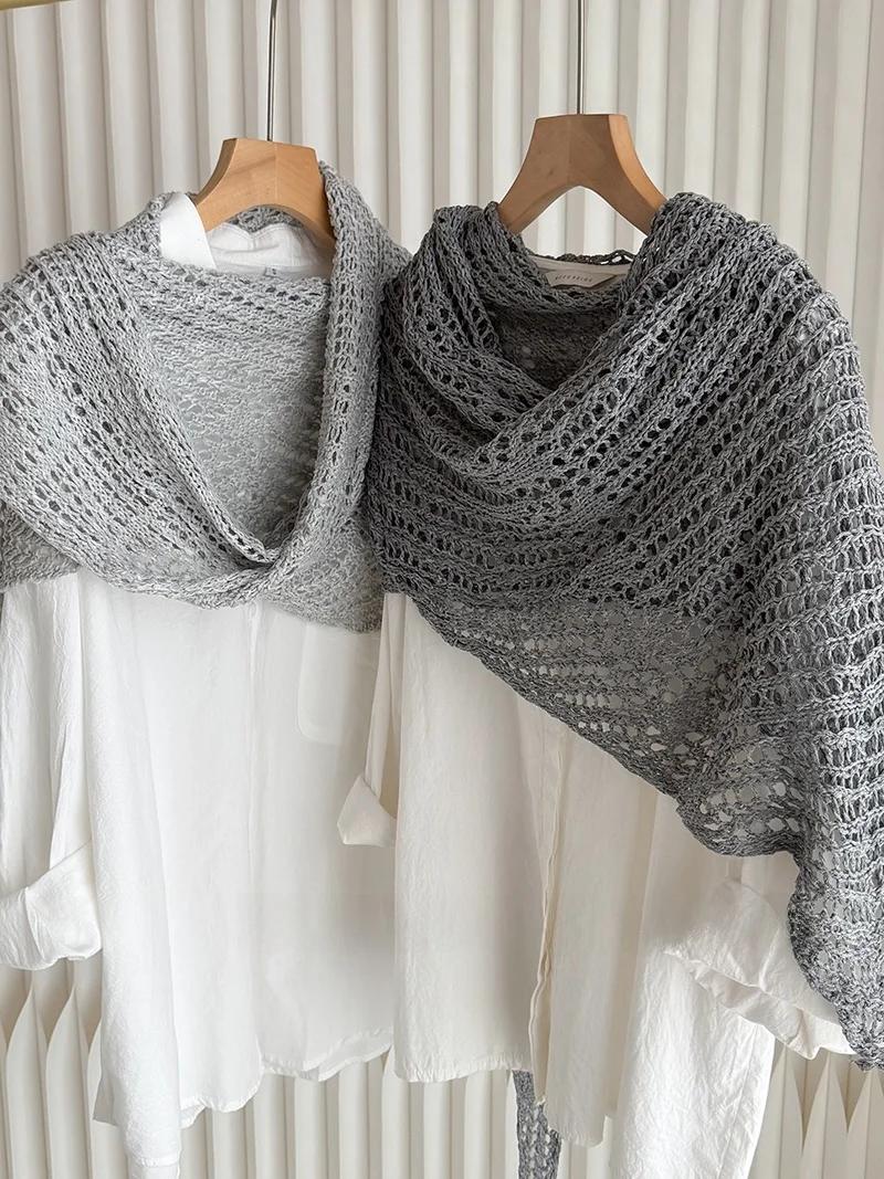women's-knitted-hollow-shoulder-shawl-spring-summer-sun-protection-versatile-layering-outerwear-korean-style-scarf