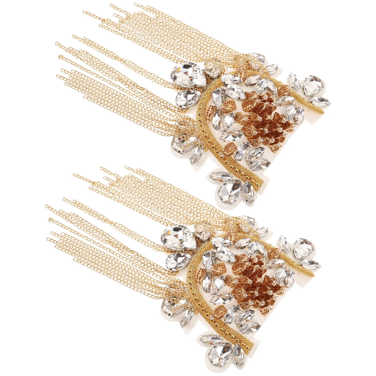 

Metal Tassel Chain U Shaped Diamond Pendant Epaulets Shoulder Jewelry Fringe Decorative Epaulettes Vintage Style Clasp Pin