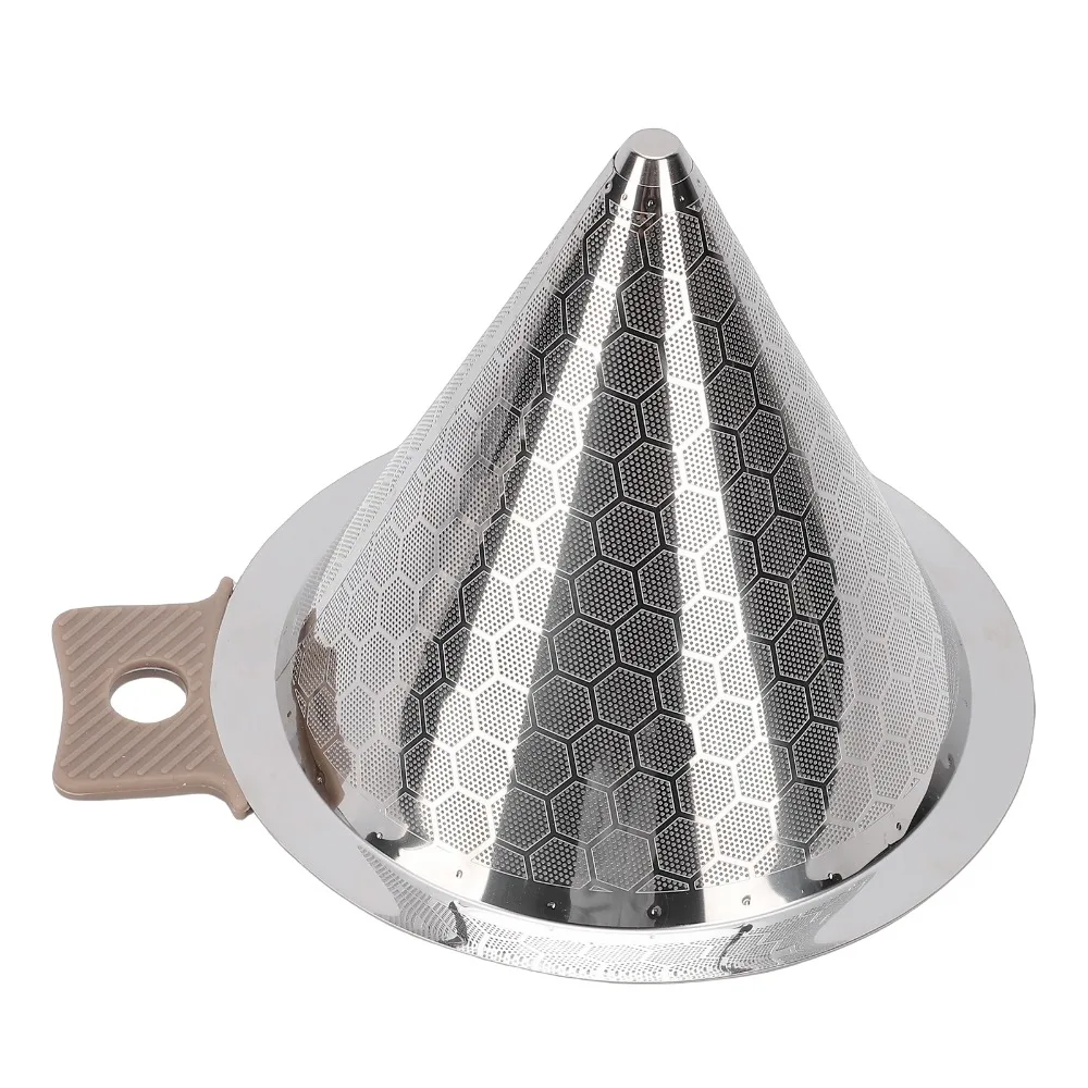 Large Capacity Pour Over Coffee Dripper Enhanced Extraction Fine Mesh Reusable Coffee Filter Durable Build