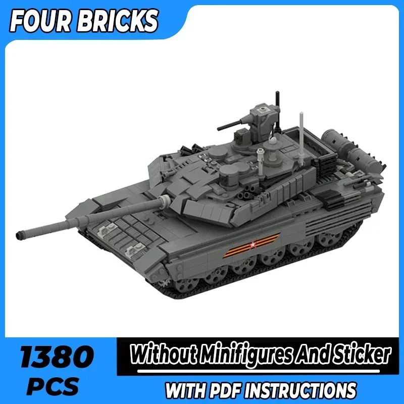 Moc Building Bricks Military Model 1:35 T-90 Main Battle Tank Technology Modular Blocks Gifts Christmas Toys DIY Sets Assembly