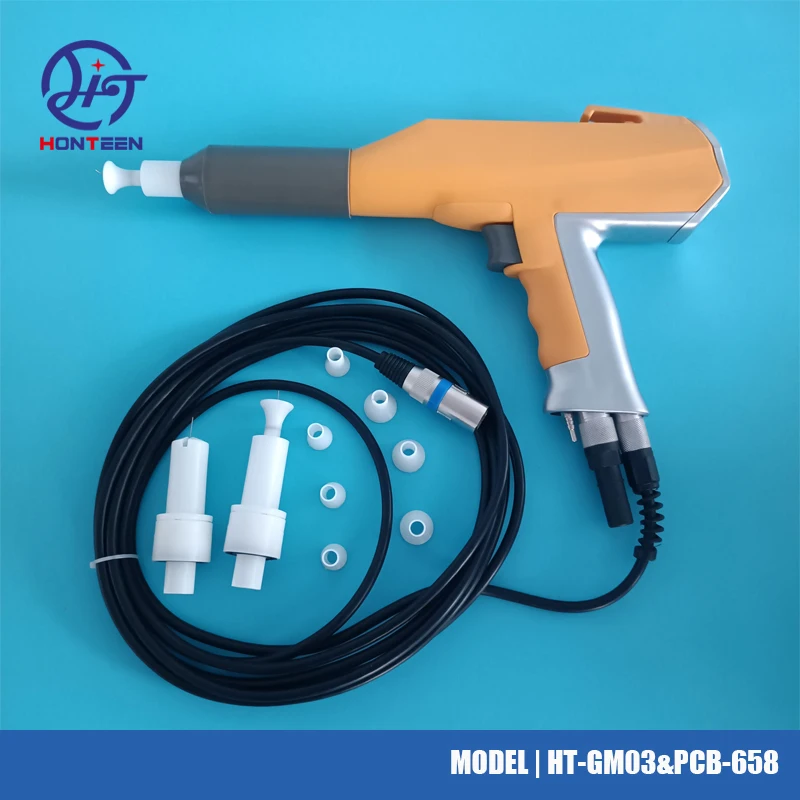 Whole Powder Spray Gun Set Including GM03 Electrostatic Powder Coating Gun Kit And 658 Double Digital Display PCB Circuit Board