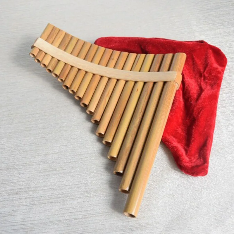 

Beginner Child Panpipe F Key 18 Pipe Bamboo Pan Flute Professional Handmade Bamboo Panpipe Traditional Ethnic Musical Instrument