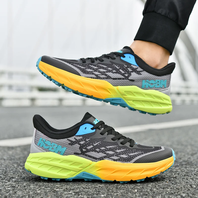 Men's Marathon Shoes Running Shoes Breathable High elasticity Cushioning Male Lightweight Sports Shoes Fitness Training image 5