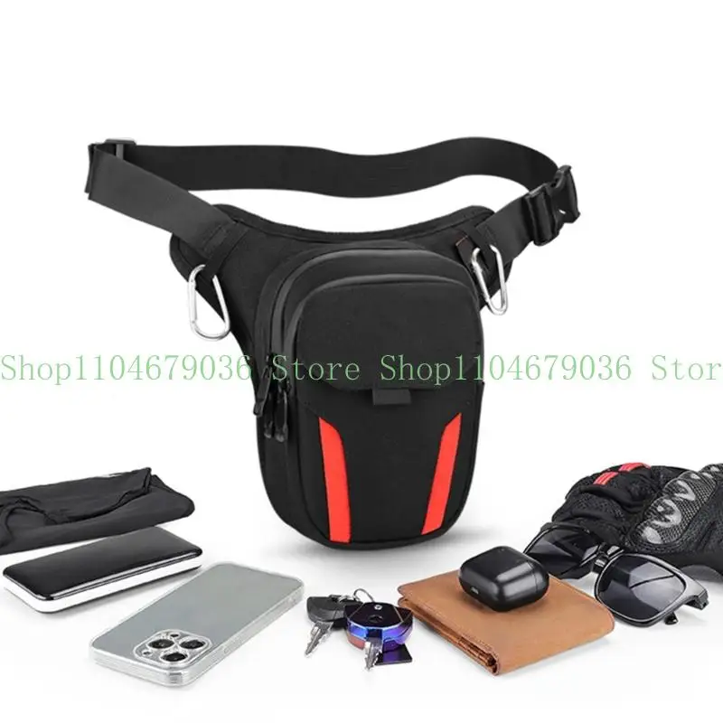 

652F Thigh Fanny Pouch Motorbike Waist Drop Leg Bag Splashproof Hip Thigh Bag for Cycling Hiking Climbing Fanny Pack