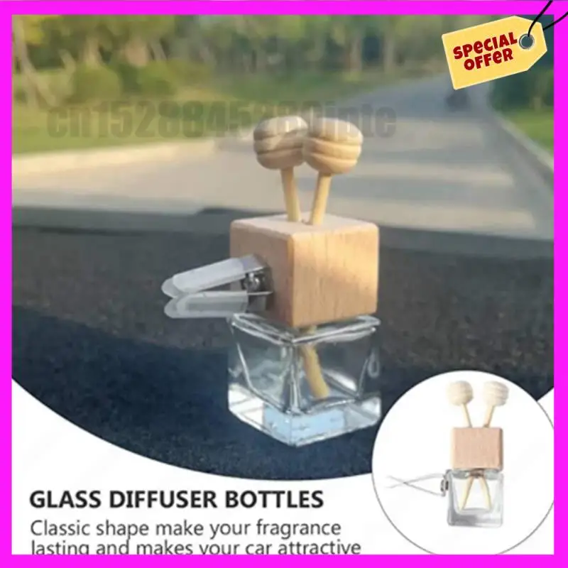 -ABUB 100Pcs Car Perfume Vent Clip Auto Air Outlet Perfume Bottle Remove Odor Essential Oil Diffuser Aroma Fragrance Diffuser