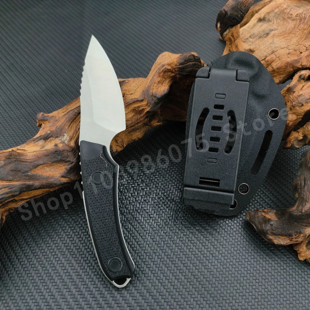 

Нож для выживания 662 Hardcore Outdoor с клинком из стали 5Cr13Mov, черной рукоятью из нейлонового волокна и ножнами K-Sheath, портативный, для повседневного ношения, подарок