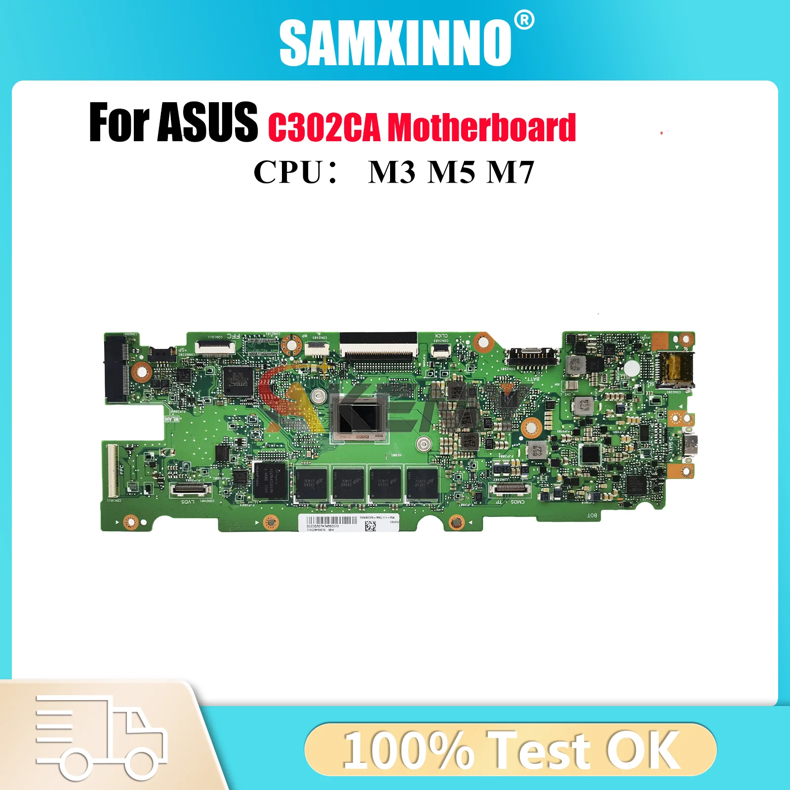 

C302CA Laptop Motherboard For ASUS Chromebook C302C C302CA Notebook Mainboard With I3 I5 I7 CPU 100% tests OK fast shipping stk