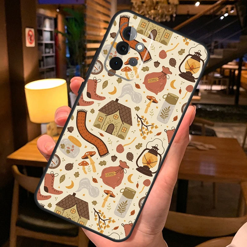 Funda de cabaña de otoño acogedora para Samsung Galaxy A52, A12, A22, A32, A42, A51, A71, A13, A23, A33, A53, A14, A54, A34