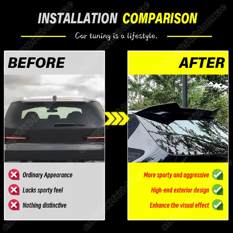 For BMW XM G09 2022 2023 2024 2025 2026 Car Rear Spoiler Wing Gloss Black ABS Exterior Decoration Body Modification Kit