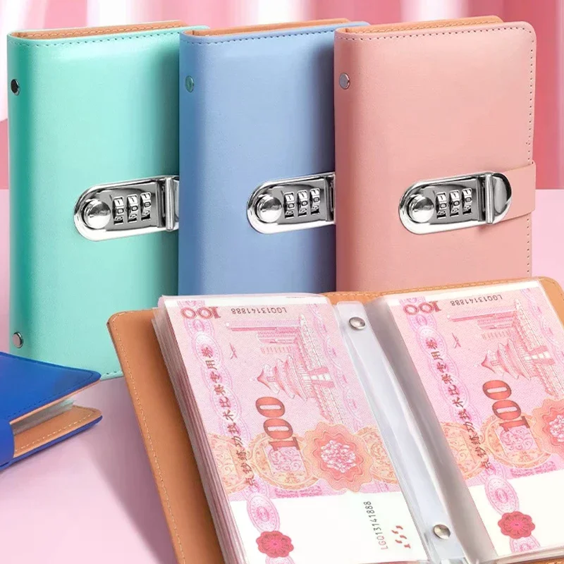 Banknote Storage Book Made Of PU Material, Can Hold 100 Banknotes, With Banknote Photos, Stamps, Bank Card Storage Book