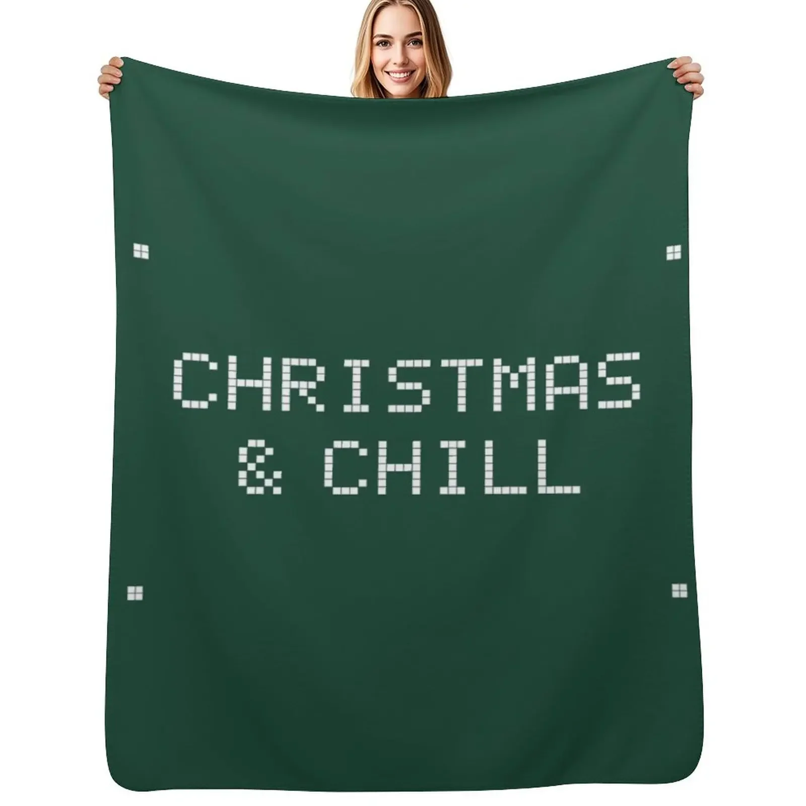 

christmas & chill Throw Blanket Bed Fashionable Bed linens Heavy Blanket