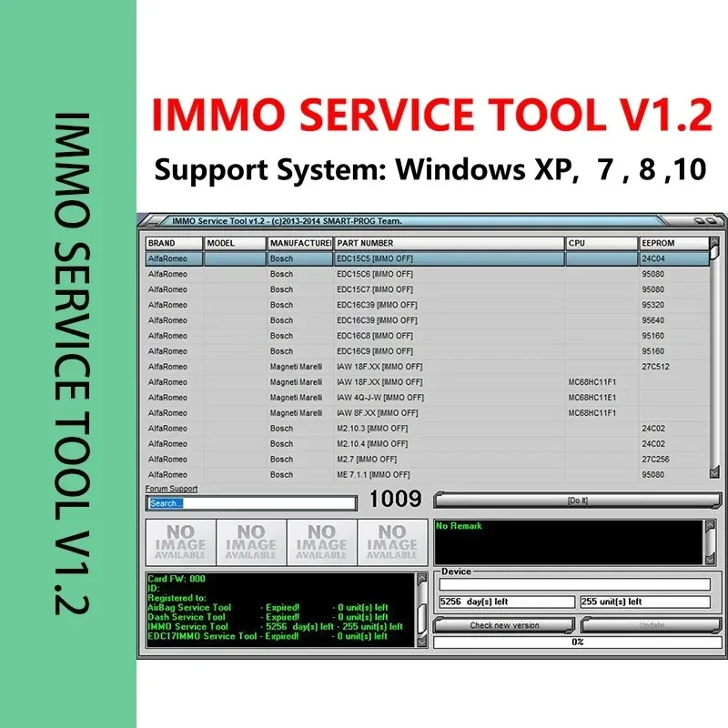

The latest EDC IMMO SERVICE TOOL V1.2 car repair software VDO DASHBOARD 2017 Pine CODE Immo BSI calculator