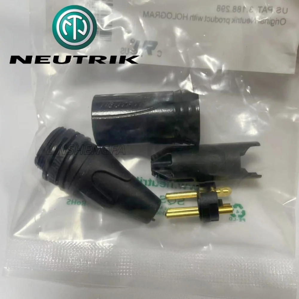 20 piezas/LOTNEUTRIK conector de micrófono XLR macho NC3MXX de 3 pines chapado en oro negro