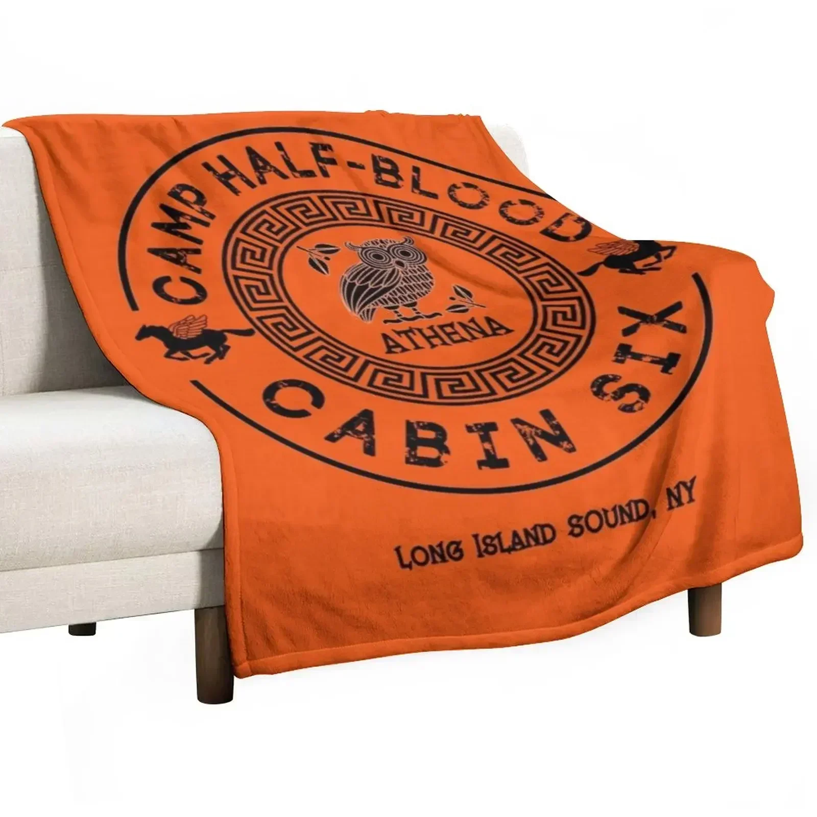 Cabin Six Athena Gift Percy Jackson Camp Half Blood Throw Blanket wednesday Vintage Warm blankets ands Blankets