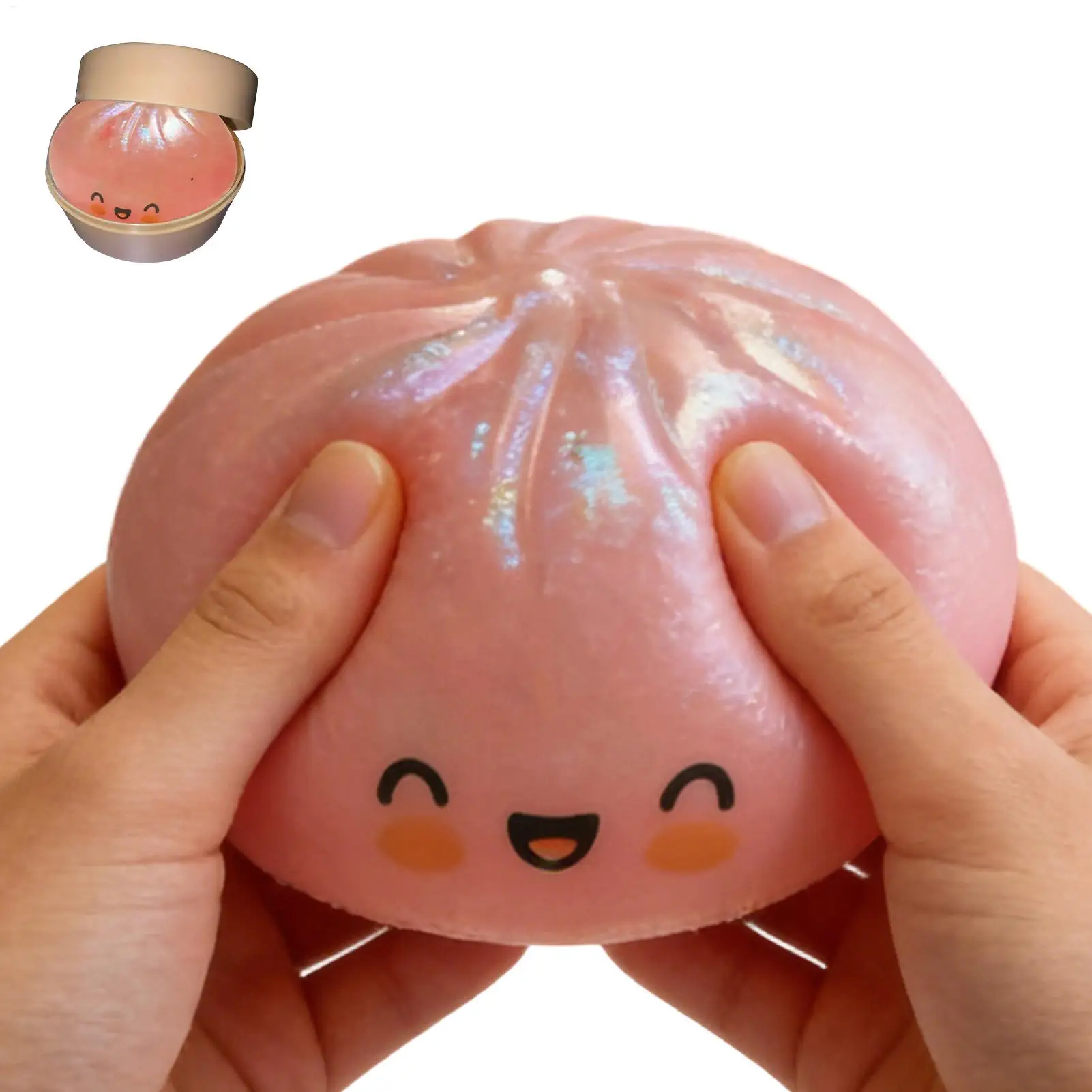 

Sensory Bun Squeeze Toys Soft Rebounding Fidget Stress Relief Novelty Toy for Kids Adults Students Workers Home School Office