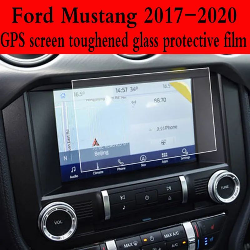 

Для Ford Mustang интерьерный экран GPS-навигации 2017 2018 2019 2020 защитная пленка из закаленного стекла наклейка на салон автомобиля