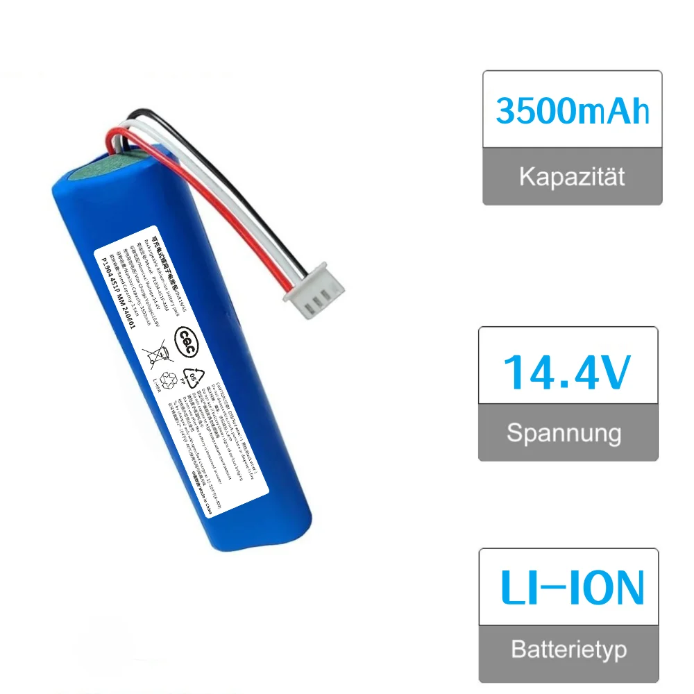 

14.4V 3500mAh Rechargeable Li-ion Replacement Battery for Ecovacs Deebot Ozmo 900 901 905 920 930 937 N8 Pro
