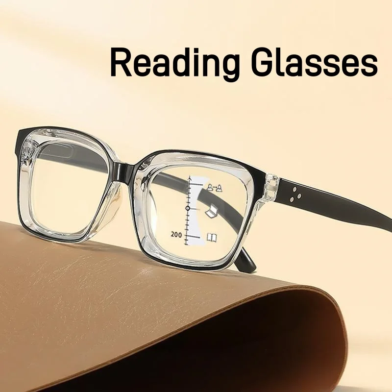 

Fashionable Small Frame Multi Focus Anti Blue Light Reading Glasses Intelligent Zoom Reading Glasses for Both Near and Far Use