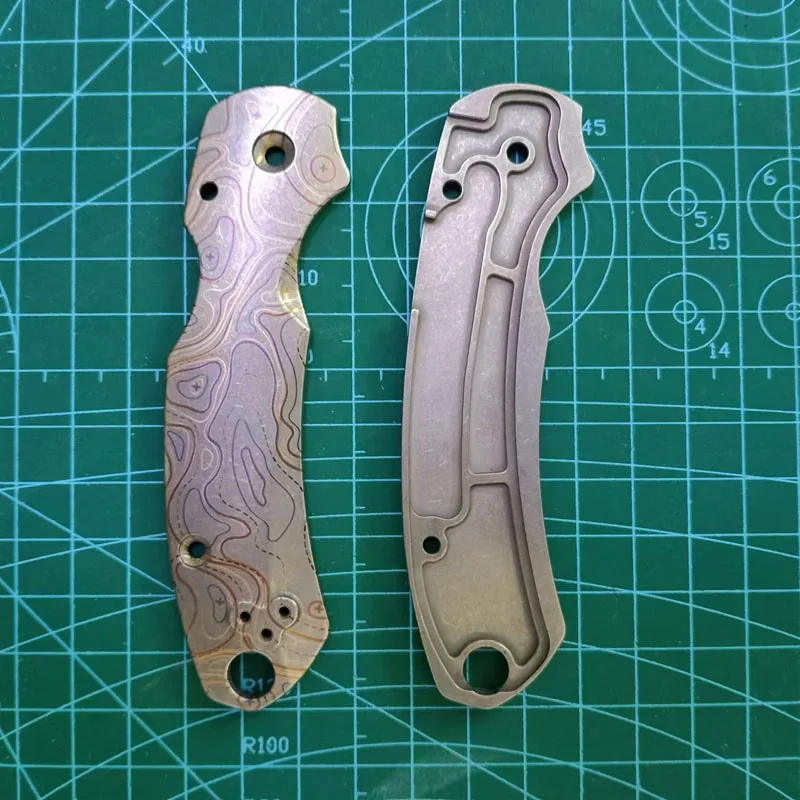 1 para niestandardowych tytanowych wag aluminiowy uchwyt do noży Spyderco C223 Para3