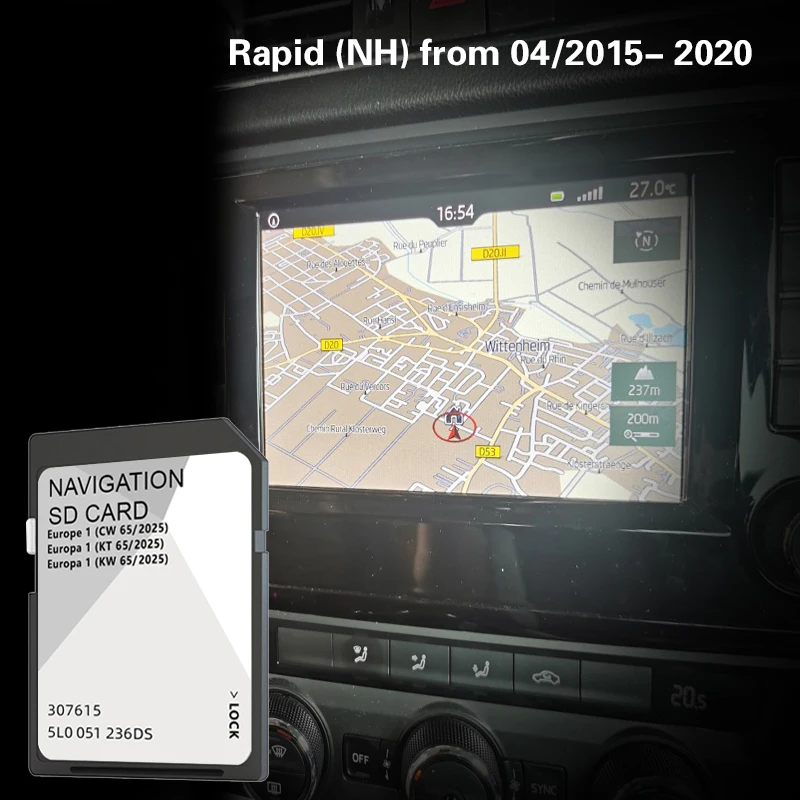 Sat Nav Mib2 Work for Rapid NH 2015 2016 to 2020 Navigation Map Cover France Germany Gibraltar Greece Hungary Iceland Ireland