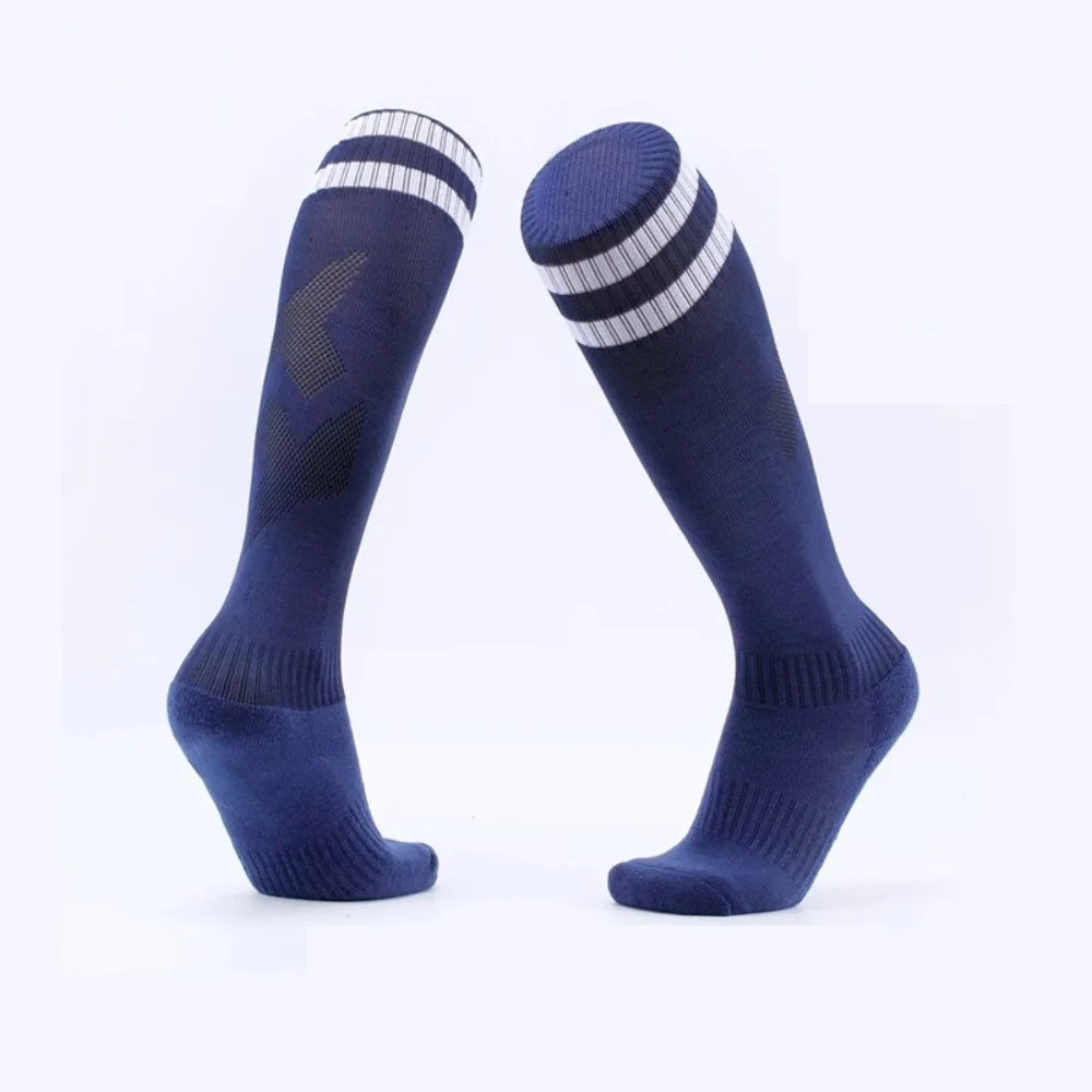 Soccer Socks Kid Boys Girls Training Cotton Knee High Sock Team Football Thick Outdoor Sport Running Hiking Tennis Jogging