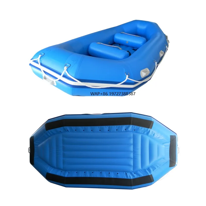 Factory Direct Sales 12ft 360cm Durable Stable 1.2mm PVC Rowing Fishing Rafting Boat in White Water
