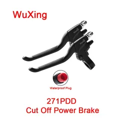 A Pair WuXing 271PDD 12V-72V Bike Cut Off Power Brake Kugoo Brake Lever E-Scooter 2 Pin Waterproof Plug Bicycle Accessories