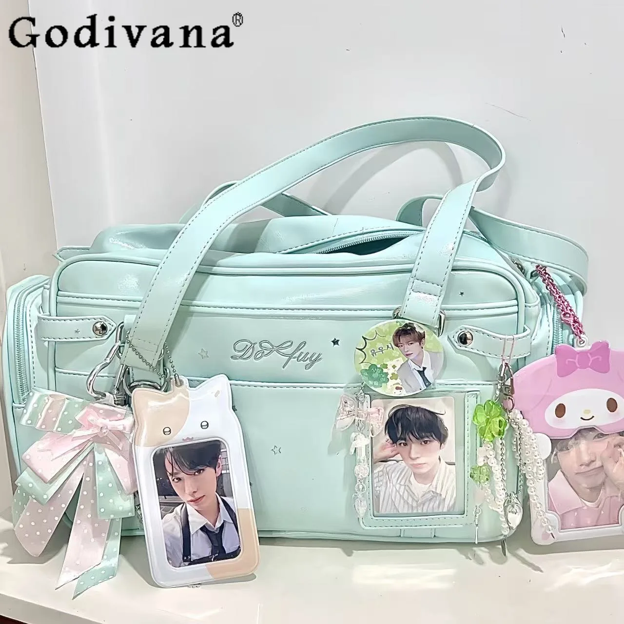 

Sweet Cute Doll Feel Japanese Original JK Uniform Pain Bag Large Capacity Student Daily Versatile Lolita Crossbody Bag for Women