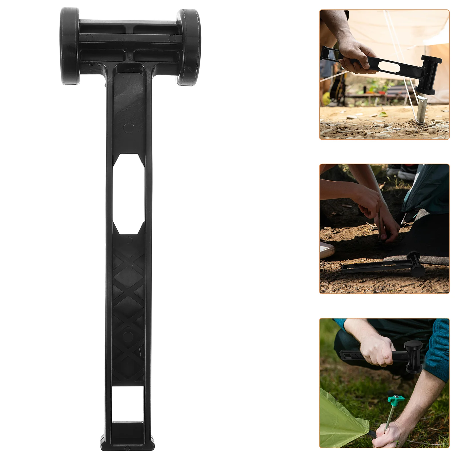 

Ground Tent Peg Puller Survival Camping Mallet Pegs Small Convenient Stake Hammer Tool