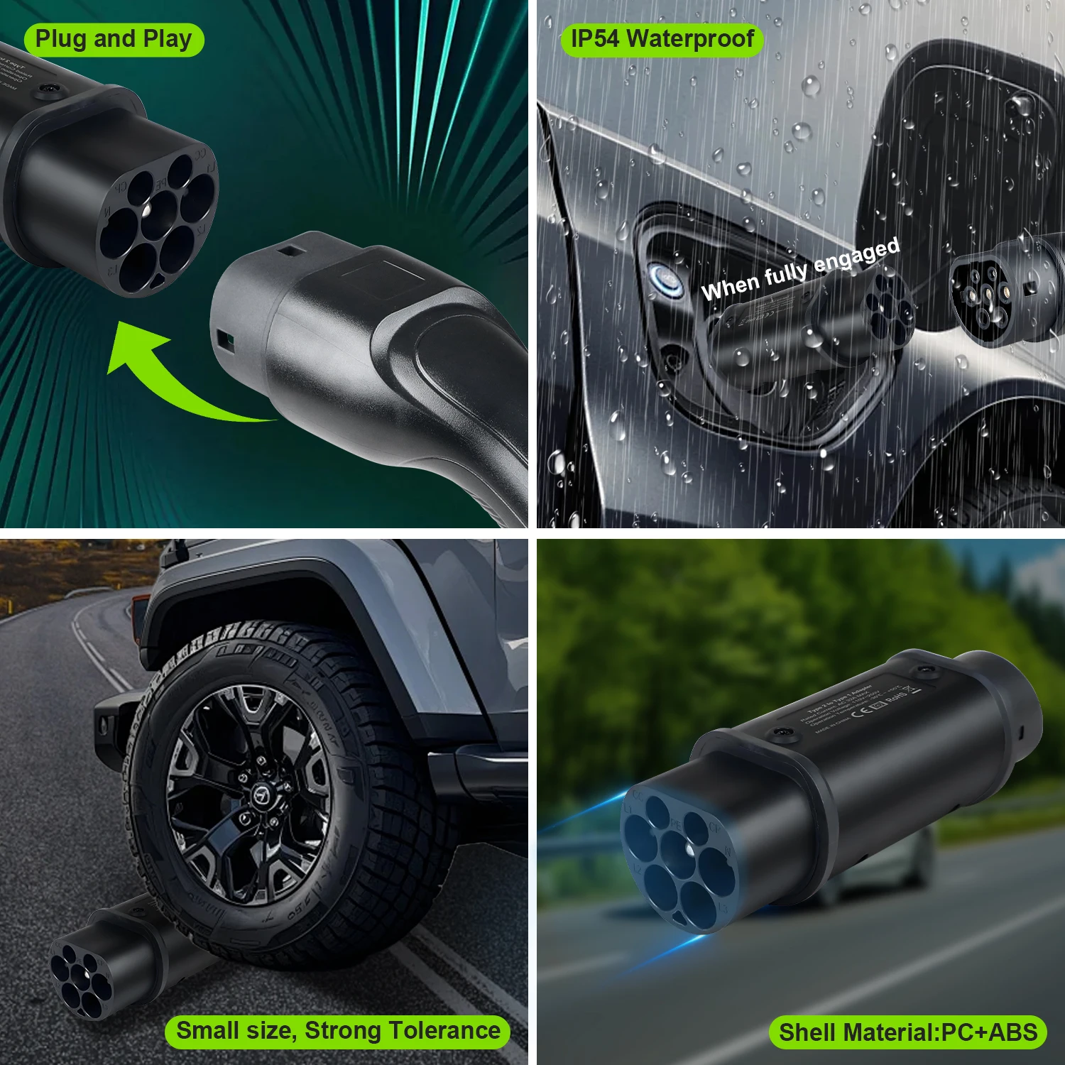 Tip 2'den Tip 1'e EV Adaptörü - Ev Charger Adapter incelemesi ve fiyatı