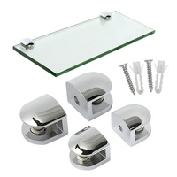 Glass Shelf Diecast Replacement Modern Simple Style Adjustable Heavy Duty Anti-rust Bathroom Clamp Holder Hardware