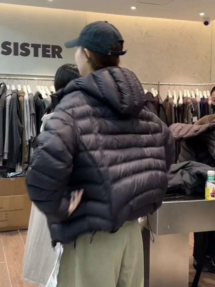 

Модная женская повседневная куртка с капюшоном на молнии из хлопка, корейская версия, осенне-зимняя новинка, антивозрастная, с защитой от старения