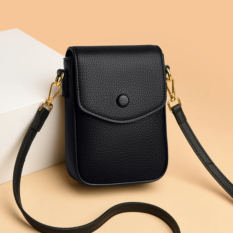 

Маленькая сумочка, женский мобильный кошелек из мягкой кожи, новая модель 2025 года, ниша, универсальная, легкая, мини-перекладиш с вертикальным плечом.