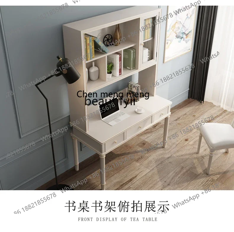 newDesk bookshelf combination study table 80cm multi-layer bookshelf with cabinet doorss 7304