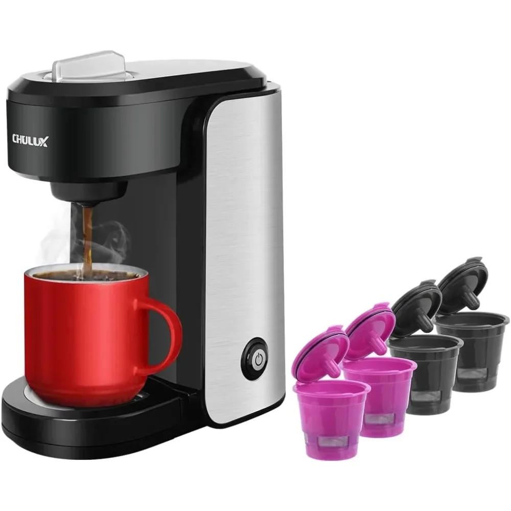 Coffee Maker with Reusable Coffee ,Visiable Gradient Water Reservoir,One Button Operation and Auto Shut Off,1000 Watts