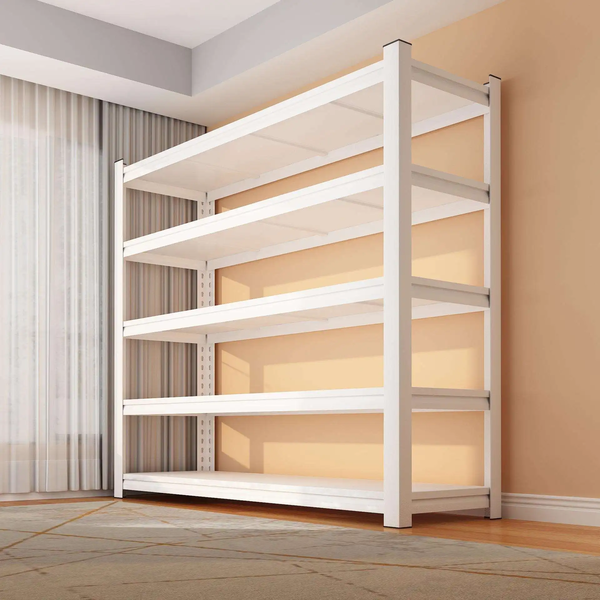 Thickened Heavy-duty Steel Multi-layer Storage Rack Home Use Balcony Bedroom Free-standing Display Organizer Iron Shelf