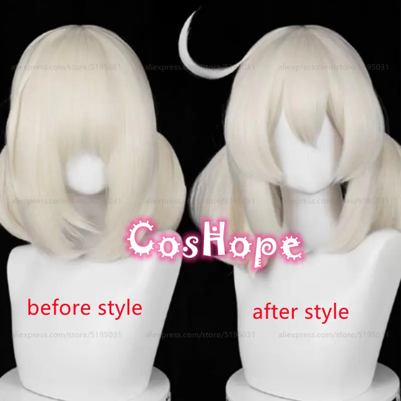 Klee Cosplay Wig 45cm Golden Wig Cosplay Anime Cosplay Wigs Heat Resistant Synthetic Wigs Halloween For Girls