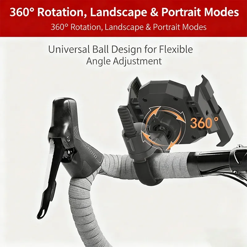 

Universal Shockproof Phone Holder for Bike Motorcycle Handlebar,Bicycle Navigation Mount, Bracket for Road Mountain Riding Bike